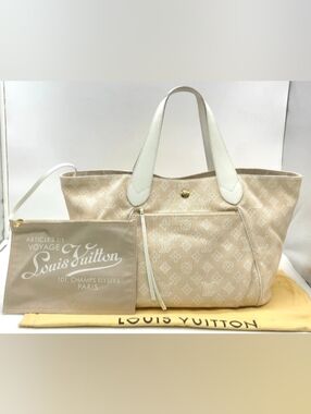 SALE! Louis Vuitton Beach Line Cabay Panema GM Monogram Canvas Bag W/DB & Pouch